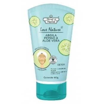 MASC FACIAL FLORES E VEGETAIS 150G ARGILA PEPINO ALOE VERA