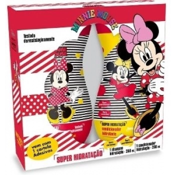 KIT NUTRIEX MINNIE SH 250ML+COND 230ML SUPER HIDRATACAO GTS ADESIVOS