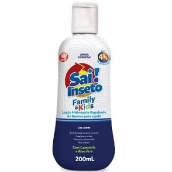 REPELENTE SAI INSETO NUTRIEX LOÇAO 200ML FAMILY E KIDS 4 HORAS