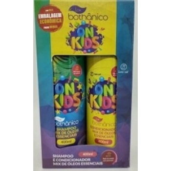 KIT TOK BOTHANICO ON KIDS SH+COND 400ML MIX DE OLEOS ESSENCIAIS