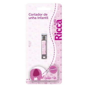 CORTADOR UNHA RICCA INFANTIL ROSA - 740