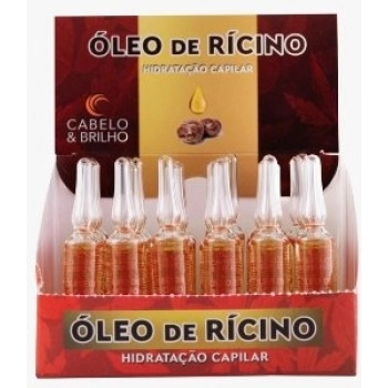 AMPOLA CAP CABELO & BRILHO 5ML OLEO DE RICINO CX 36.0