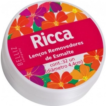LENCO REMOVEDOR DE ESMALTE RICCA C/32 UNI - 3702