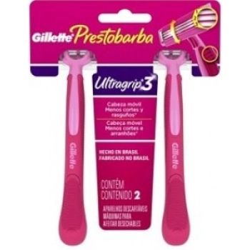 APARELHO GILLETTE PRESTO FEM ULTRAGRIP 3 C/2