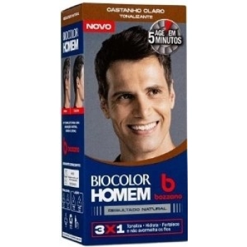 TINT BIOCOLOR HOMEM BOZZANO KIT CASTANHO CLARO
