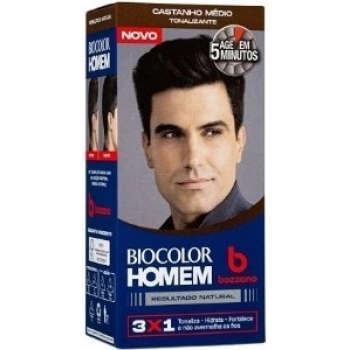 TINT BIOCOLOR HOMEM BOZZANO KIT CASTANHO MEDIO