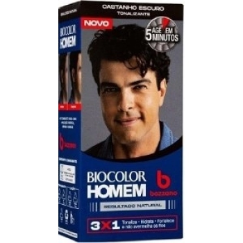 TINT BIOCOLOR HOMEM BOZZANO KIT CASTANHO ESCURO