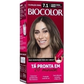TINT BIOCOLOR KIT 7.1 LOURO CINZA MEDIO