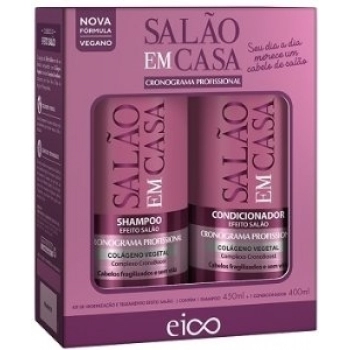KIT EICO SH 450ML+COND 400ML SALAO EM CASA CRONOGRAMA PROF