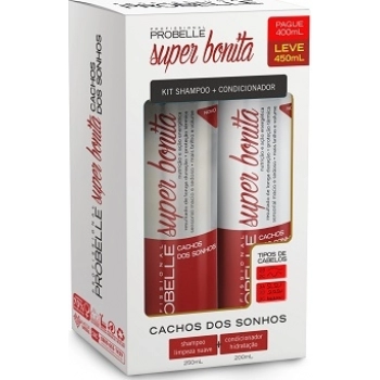 KIT PROBELLE SUPER BONITA SH 250ML+COND 250ML CACHOS DOS SONHOS