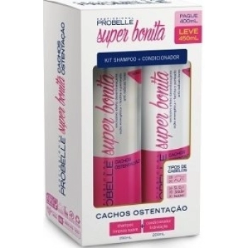 KIT PROBELLE SUPER BONITA SH 250ML+COND 250ML CACHOS OSTENTACAO
