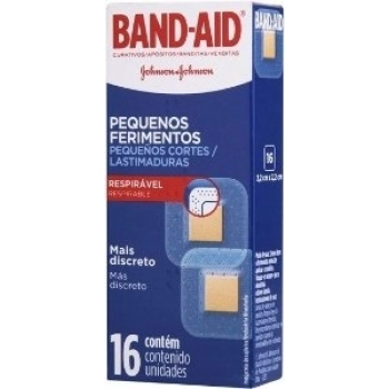BAND-AID J&J C/16 PEQ FERIMENTOS