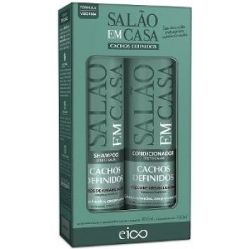 KIT EICO SH 800ML+COND 750ML SALAO EM CASA CACHOS DEFINIDOS