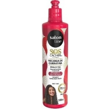 ATIV CACHOS S LINE SOS CACHOS 300ML RECARGA QUERATINA REPARACAO TOTAL