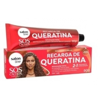 RECARGA QUERATINA S LINE SOS CACHOS 80GR REPARACAO TOTAL