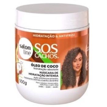 MASC CAP S LINE SOS CACHOS 500GR OLEO DE COCO