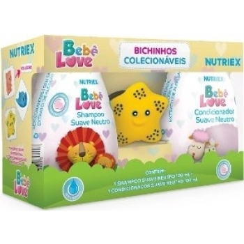 KIT NUTRIEX BEBE LOVE SH+COND 100ML BICHINHOS COLECIONAVEIS