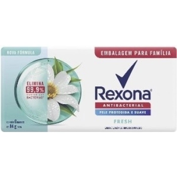 SAB REXONA ANTIBACTERIAL C/6 UNID.84G FRESH