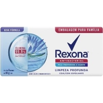SAB REXONA ANTIBACTERIAL C/6 UNID.84G LIMPEZA PROFUNDA
