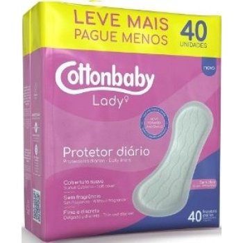 PROT DIARIO COTTONBABY LADY LV MAIS PG MENOS C/40 S/ABAS