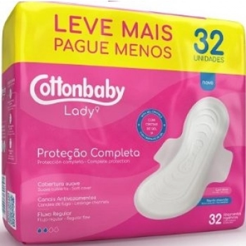 ABS COTTONBABY LADY LV MAIS PG MENOS C/32 SUAVE C/ABAS