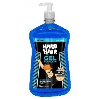 GEL HARD HAIR 1KG EXTRA FORTE C/PUMP AZUL
