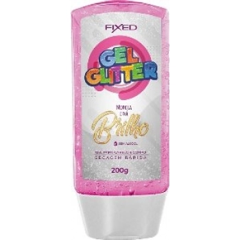 GEL GLITTER CAB/CORPO FIXED 200GR ROSA