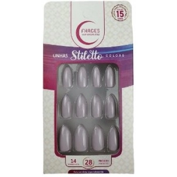 UNHAS FHACES STILETTO COLORS C/28 NUDE TUTU