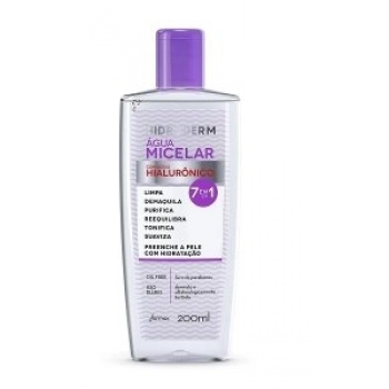 AGUA MICELAR FARMAX HIDRADERM 200ML 7EM1 ACIDO HIALURONICO