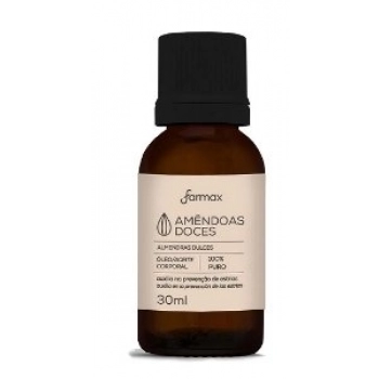 OLEO CORPORAL FARMAX 30ML PURO AMENDOAS DOCES