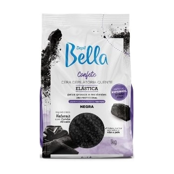 CERA QUENTE CONFETE DEPIL BELLA 1KG NEGRA