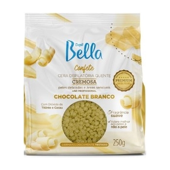 CERA QUENTE CONFETE DEPIL BELLA 250G CHOCOLATE BRANCO