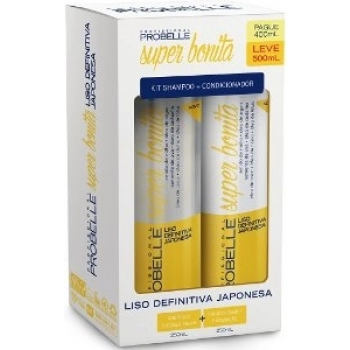 KIT PROBELLE SUPER BONITA SH+COND 250ML LV 500ML PG 400ML LISO DEF JAPONESA