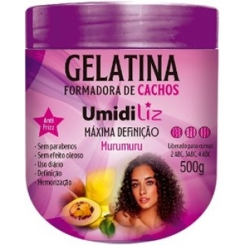 GELATINA FORMADORA DE CACHOS UMIDILIZ 500G MAXIMA DEFINICAO