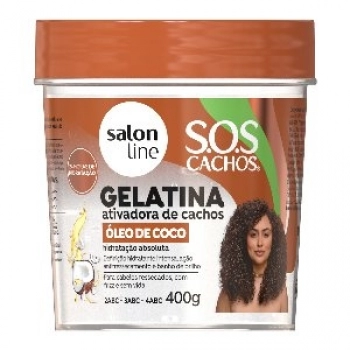 GELATINA S LINE SOS CACHOS 400G OLEO DE COCO