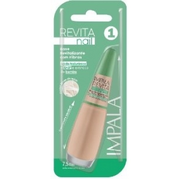 ESM IMPALA BL REVITA NAIL 7,5ML BASE REVITAL C/ FIBRAS CORAL LIGHT CX 6.0
