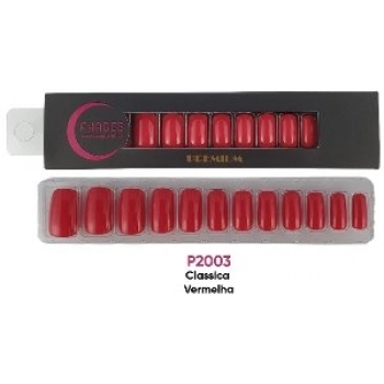 UNHAS FHACES COLORS PREMIUM C/24 VERMELHA