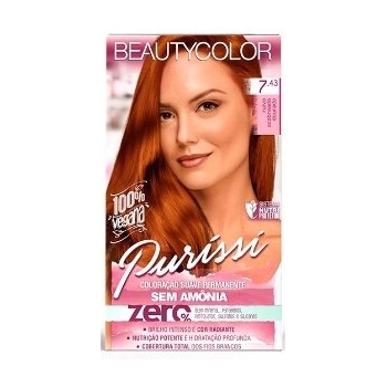 TONALIZANTE BEAUTY COLOR PURISSI CR 7.43 RUIVO ACOBREADO DOURADO