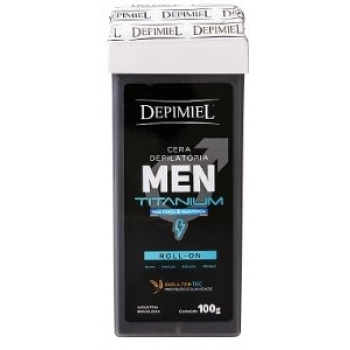 CERA DEPILATORIA ROLL ON DEPIMIEL 100G MEN TITANIUM