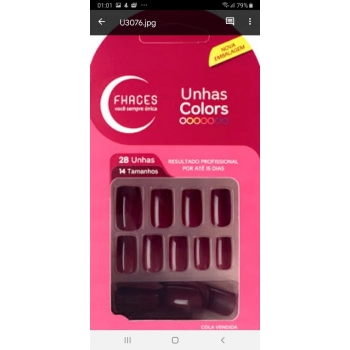 UNHAS FHACES COLORS C/24 MACA DO AMOR