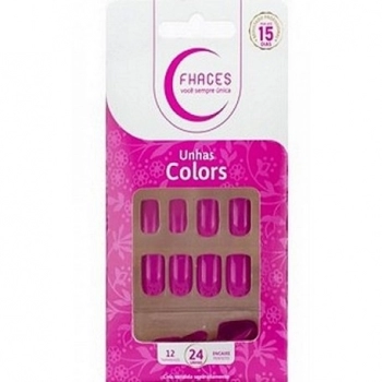 UNHAS FHACES COLORS C/24 ROSA PINK