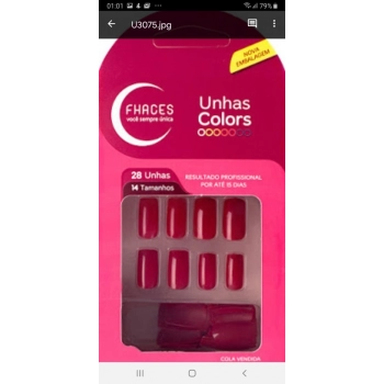 UNHAS FHACES COLORS C/24 VERMELHO PODEROSO