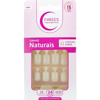UNHAS FHACES NATURAL C/24 CURV CURTA