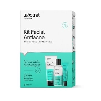 KIT FACIAL ANTIACNE LABOTRAT DERMO SKIN C/3 SAB/TONICO/GEL