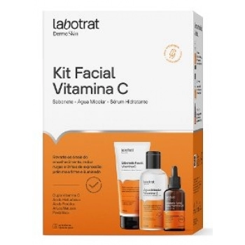 KIT FACIAL VIT C LABOTRAT DERMO SKIN C/3 SAB/AGUA MICELAR/HIDRATANTE