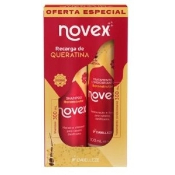 KIT NOVEX SH+COND 300ML RECARGA DE QUERATINA