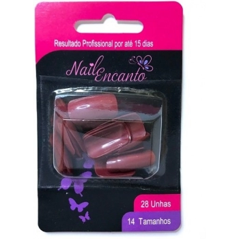 UNHAS FHACES NAIL ENCANTO COLORS CART C/24 BORDO