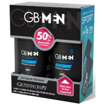 KIT GIOVANNA BABY DES ROLL ON MEN C/2 50ML DESC 50% SEGUNDA URBAN 96H