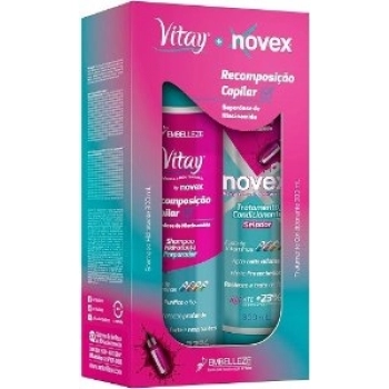 KIT NOVEX SH+COND 300ML RECOMPOSICAO CAPILAR NIACINAMIDA