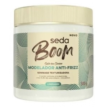 MODELADOR ANTIFRIZZ SEDA BOOM 500G GOMMAGE TEXT OLEO MACADAMIA/COLAGENO